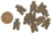 10 18mm Brass Finish Chinese Rectangle Coin Pendants